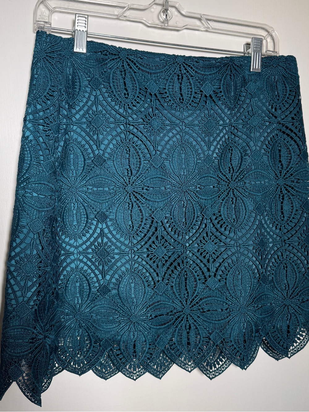 Trina Turk Teal Lace A-Line Mini Skirt - Women's Skirt Size 6 NWT